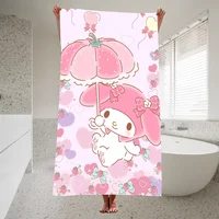 S-Sanrio M-My M-Melody Towel Quick Drying Pure Cotton Polyester Thick Bath Towel For Children And Adults, Sports Travel 2