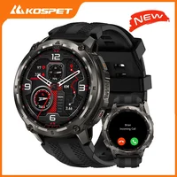 2025 KOSPET Tank T4 Rugged Smart watch 20 MIL-STD Tests Stainless Steel GPS 100M Waterproof 24/7 Health Monitor for Android IOS