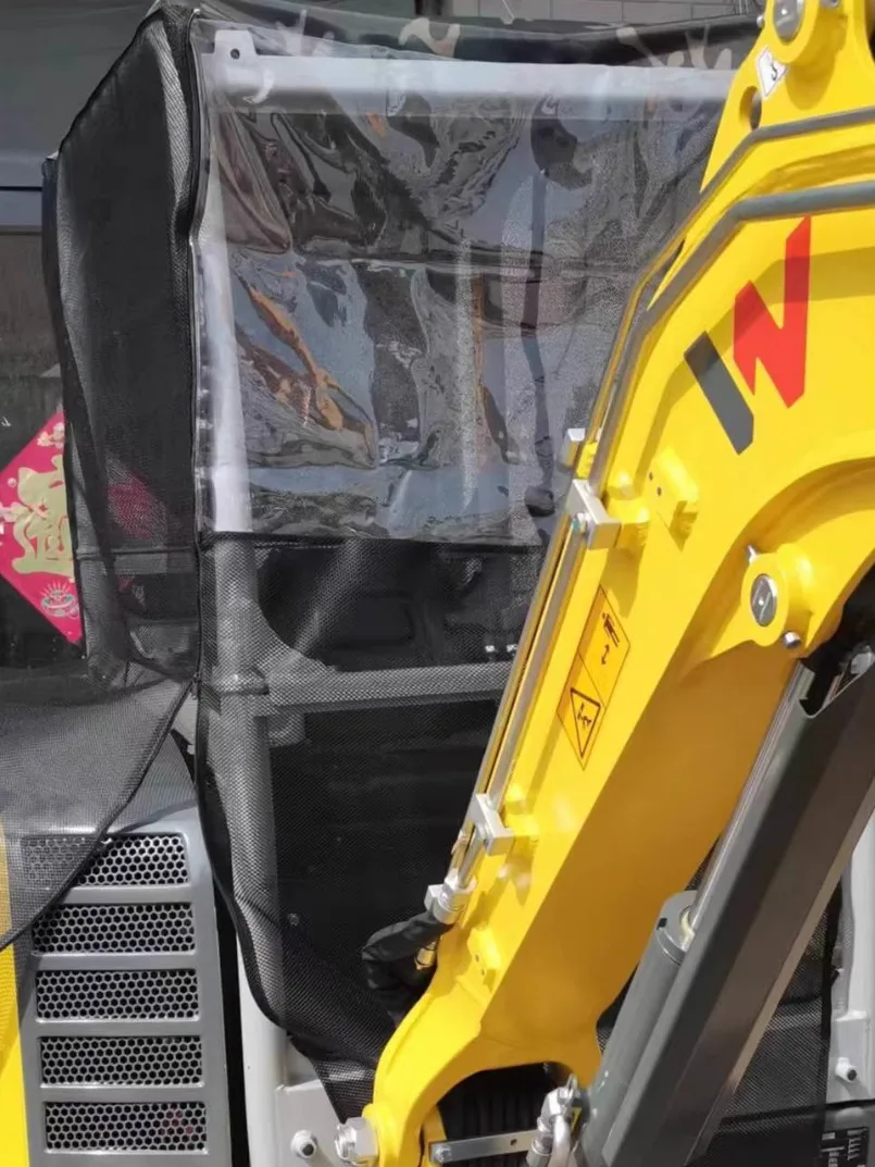 DTNESS Waterproof Mini Excavator Cover - 420D Oxford With Zipper Door & Reflective Strips For Bobcat/Kubota/Deere