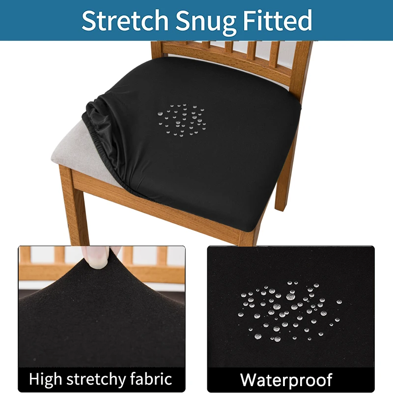 Description Picture 5 of itemWaterproof Seat Covers for Dining Room Elastic Chairs Covers Dining Chair Cover Washable Seat Case for Kitchen,Hotel,Restaurant