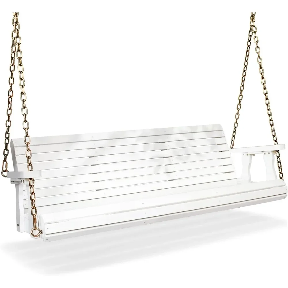 Wooden Porch Swing for Courtyard & Garden, Heavy Duty 880 LBS Swing Chair Bench,Swing Hanging Chairs
