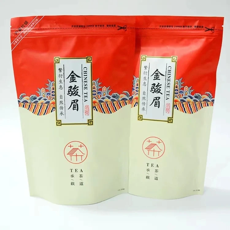 

Chinese Black Tea Recyclable Sealed Packaging Bag 250g Jinjunmei Tea Bag Zipper Bag China Jin Jun Mei Self Sealing Bag