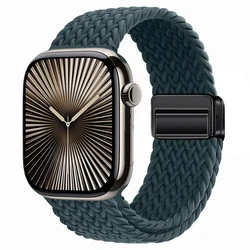 Nylon Gevlochten Magnetische Loop Strap met Metalen Accenten