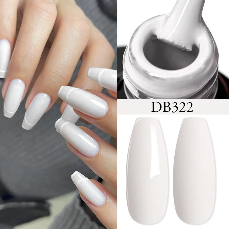 6Pcs Gray Gel Nail Polish Set Moonlight Colors Gel Semi Permanent Varnish Soak Off UV Gel Nail Art Manicure Base Top Coat Kit 4