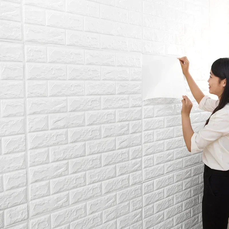 Wall sticker Self adhesive Waterproof TV Background Brick 3D Living Room Bedroom Decorative 35*15