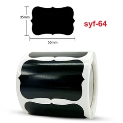 Versatile Waterproof Chalkboard Label Stickers - 120 Pack, Assorted Designs, 1.4*2.2in for Home & Kitchen Organization (Syf-64)