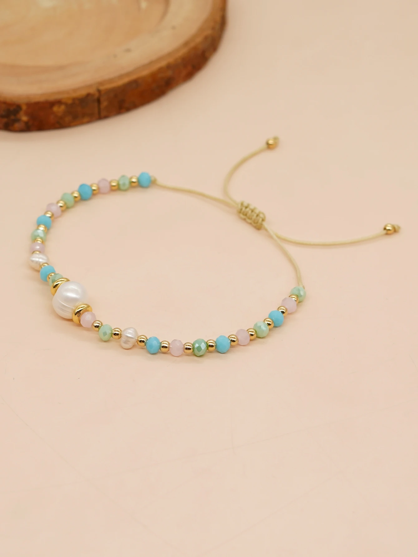 Go2boho 여름 해변 주얼리, 크리스탈 담수 진주, 골든 비즈, 우정 팔찌, 보호 우아하고 시크한 디자인, 신상 패션