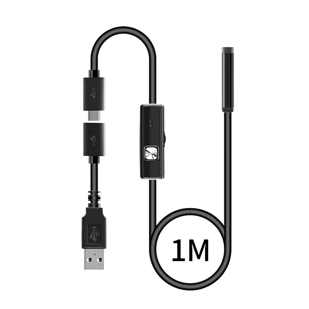 

7mm Mini USB Endoscope Soft Wire Camera Waterproof HD Borescope Snake Inspection Tube Video Camera Adapte For Smartphone