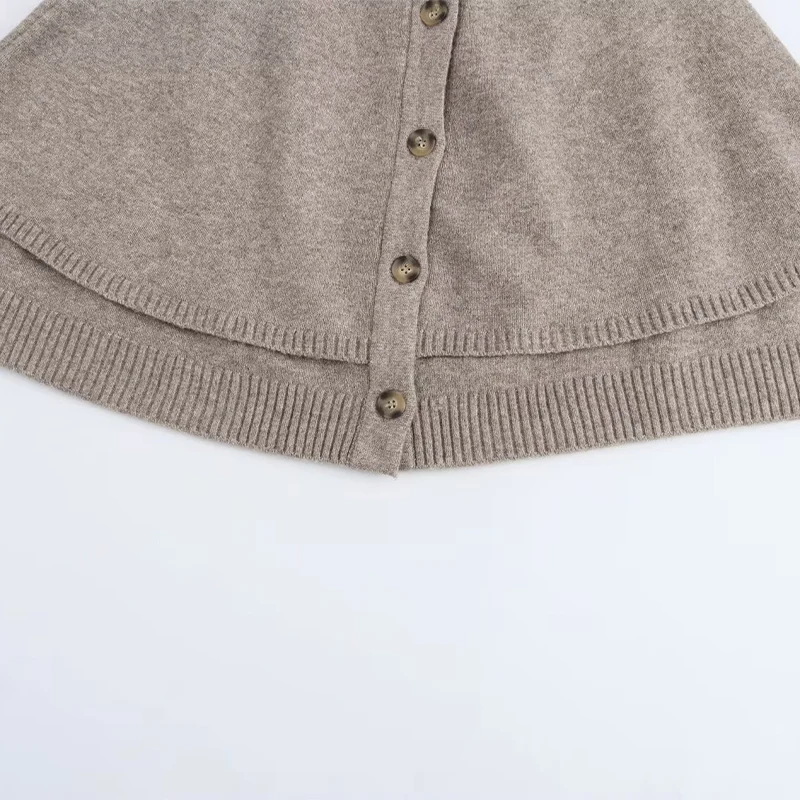 Autumn Shawl Style Short Sweater Cardigan Women Loose Single-breasted Simple Knitwear Top Fashion Lady Causal Solid Pullover