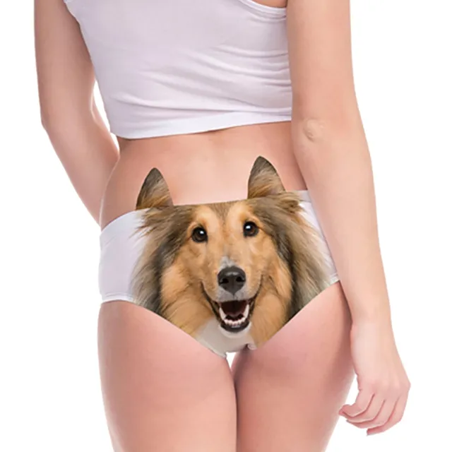 Funny 3d Puppy Dog Cat Ear Sexy Hot Female Lingerie Briefs Kawaii 3d Print Funny  Underwear For Women Cute Panties For Lady Gifts - AliExpress