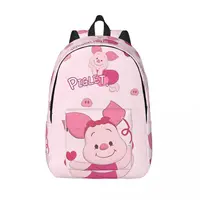 Piglet Backpack for Men Women Teenage Student Hiking Travel Daypack Winnie-the Pooh College Canvas Bags Gift 1
