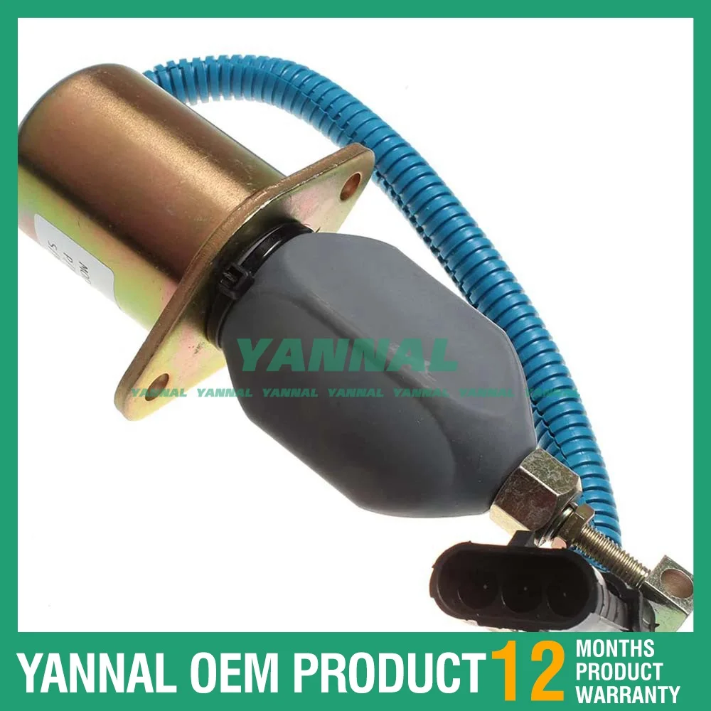 

12V Stop Solenoid For Gehl Skid Steer Loader SL4625 4625SX 4625DX Kubota