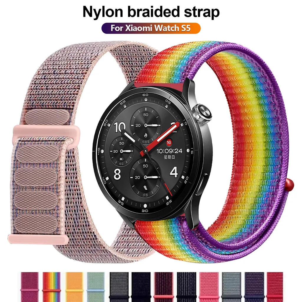 Nylon Sport Loop Breathable Adjustable Watchband Bracelet, 22mm