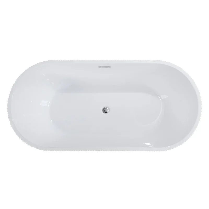 Acrylic Bathtub Modern Design Freestanding Bath Tub White Free Standing Alone Soaking Whirlpool Tubs 6