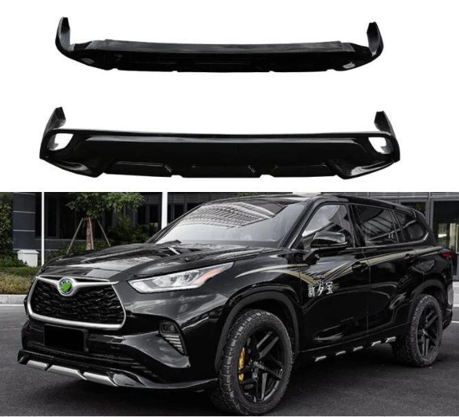 ABS-Black-Knight-Car-Bumper-Front-Lip-Rear-Diffuser-Side-Skirt-Body-kit ...