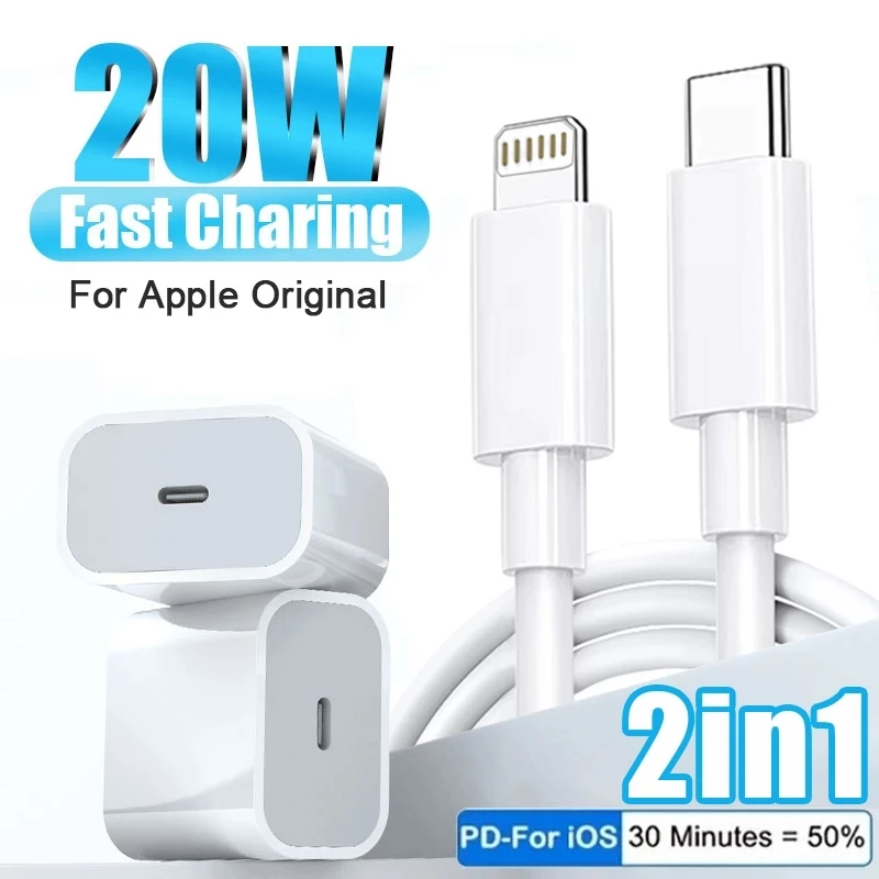 Quick Charger 20W USB C to USB C PD Cable For iPhone 12 mini 11 13 Pro