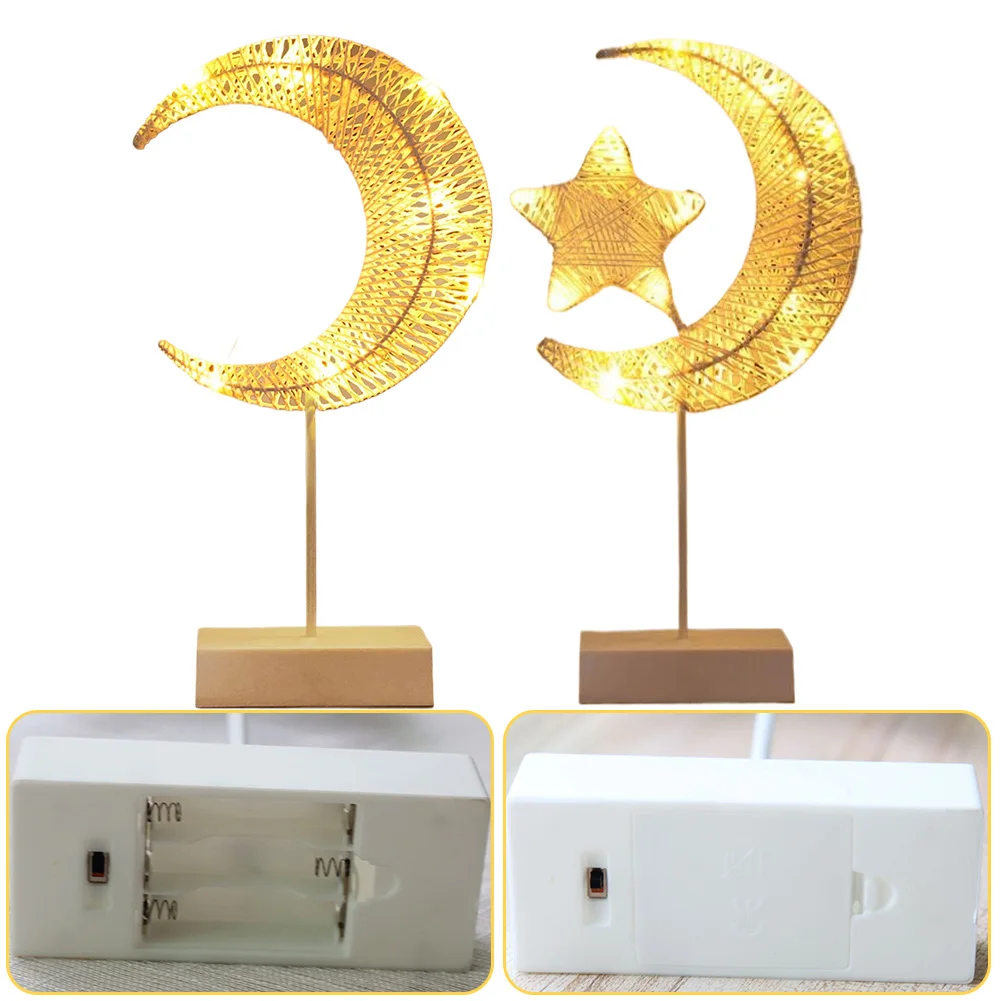 

Bedroom Ramadan Decor Night Light Home Romantic Bedside Lamp LED Star Moon Night Light Christmas Wedding Party Ramadan Eid Decor