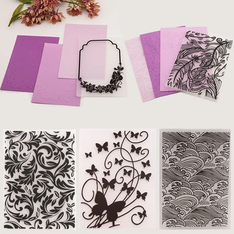 Decoration Flower Background Template Paper 1PC Craft Embossing Folder Scrapbooking 3D Texture Card Making Photo Album 10.5x14.5