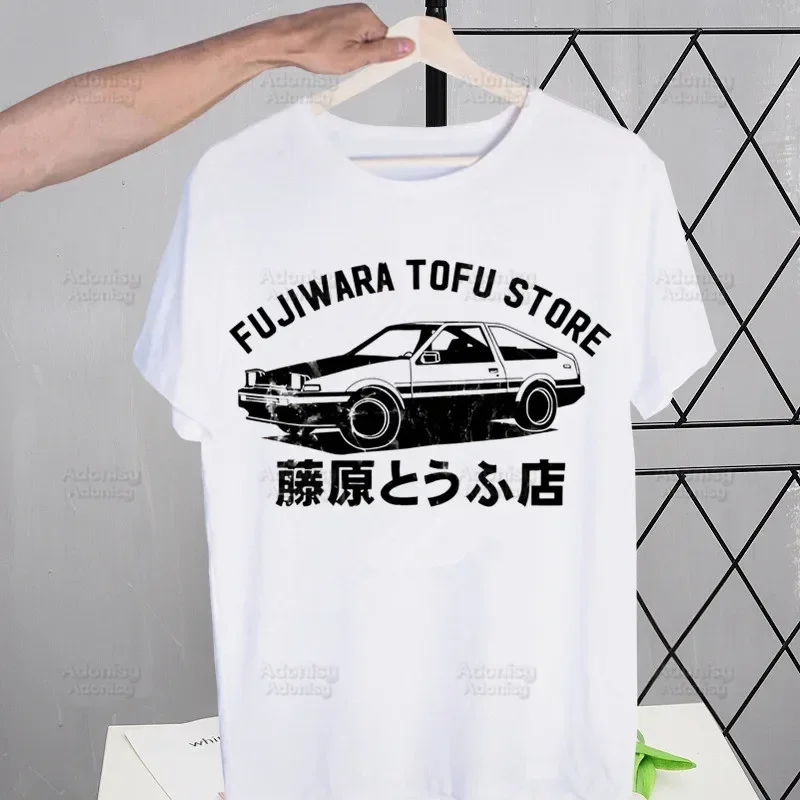 thumbnail image 1 of Camiseta de Manga corta con estampado de Initial D Drift Car Akagi RedSuns, camisa de Anime AE86, JDM, Tops de Takumi Fujiwara, 1 of 4