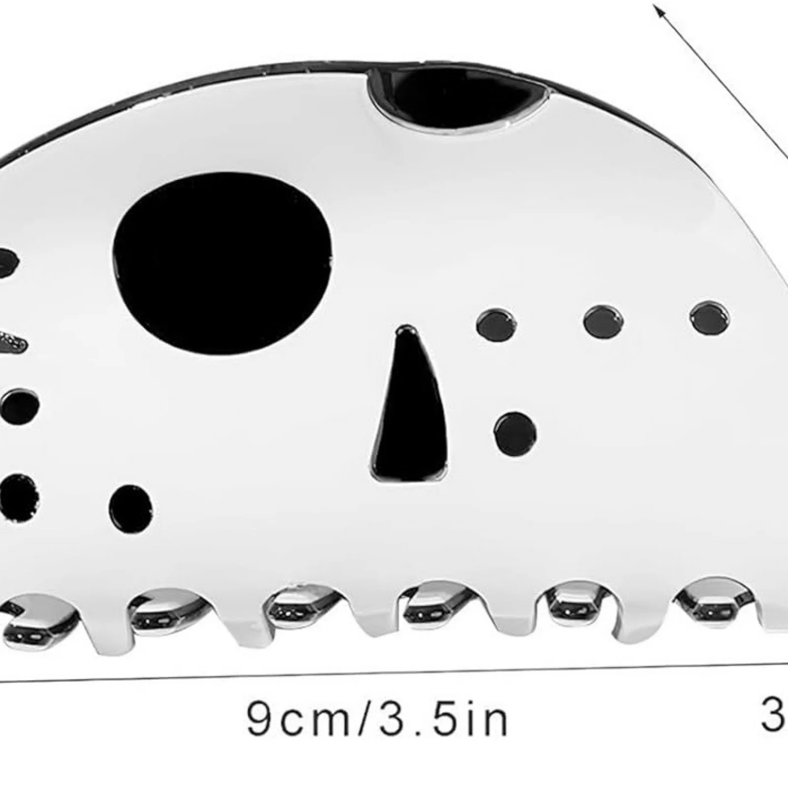 1PC Skull - Shaped Hair Claw Clip, Ghost Face Design, Fun Halloween Hair Accessory for Women