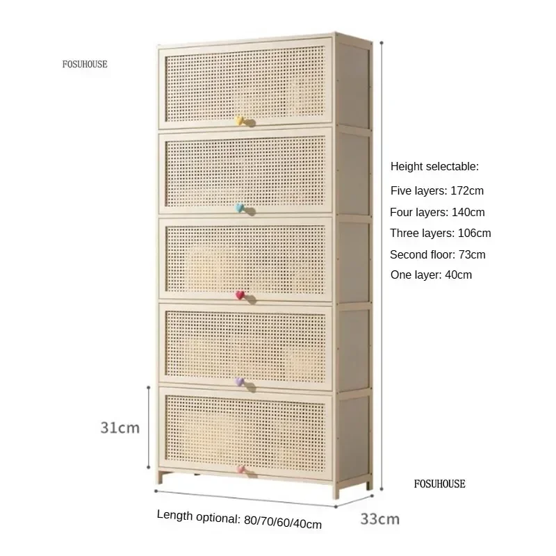 Nordic Minimalist Kitchen Cabinet Household Multi-layer Storage Kitchen Cabinets Multi-functional Floor-standing Storage Cabinet 6