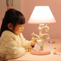 Cute Children's Room Princess Room Table Lamps Rabbit Light LED Creative Romantic Warm Girl Bedroom Bedside Reading Table Lights 2