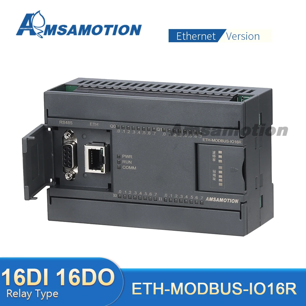 

ETH-MODBUS-IO16R RTU протокол RS485 PLC расширяемый модуль, 16-канальный входной выходной реле типа цифровой и аналоговый 2AI-1AO