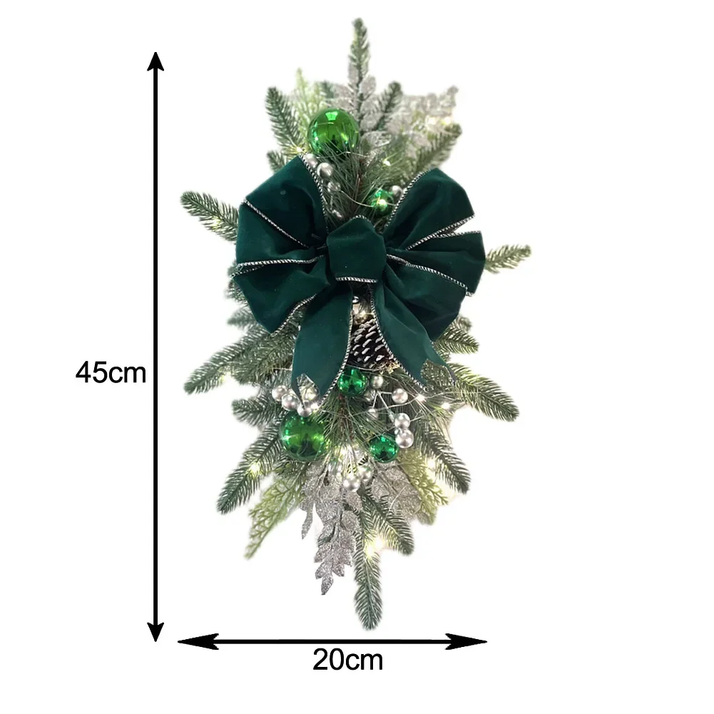 Christmas Swag Wreath Pendants Atmosphere Decorative Garland Door Window Stairs Decoration Staircase Wreath Party Supplies