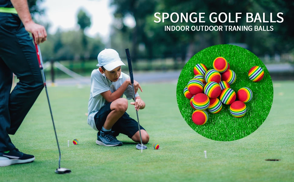 Description Picture 2 of item20pcs golf balls light Rainbow Ball 42mm diameter 3g/pc red blue yellow 3 colors pracitce sports ball indoor outdoor for golfer