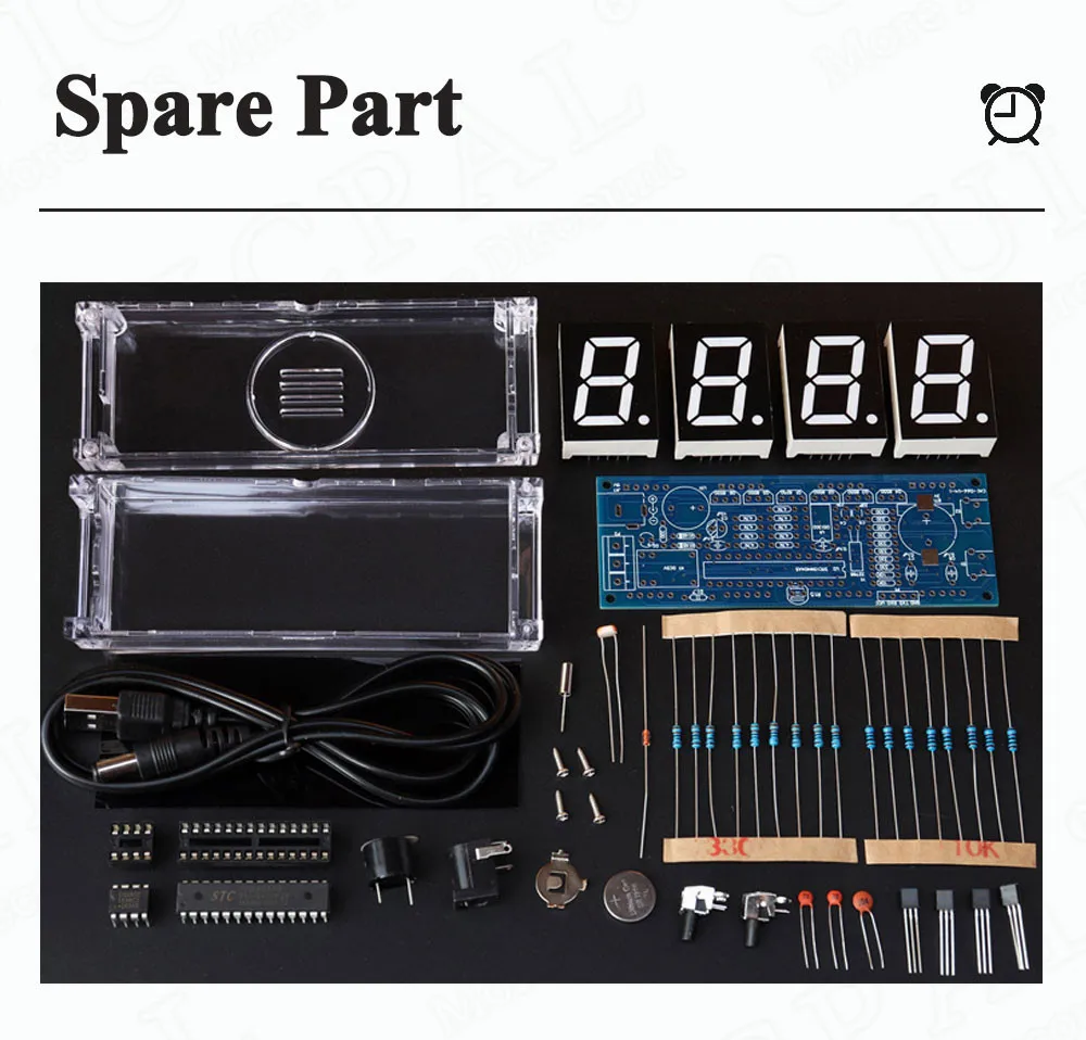 DIY Electronic Kit: Digital Display Clock & Alarm with Temperature and Date Functions
