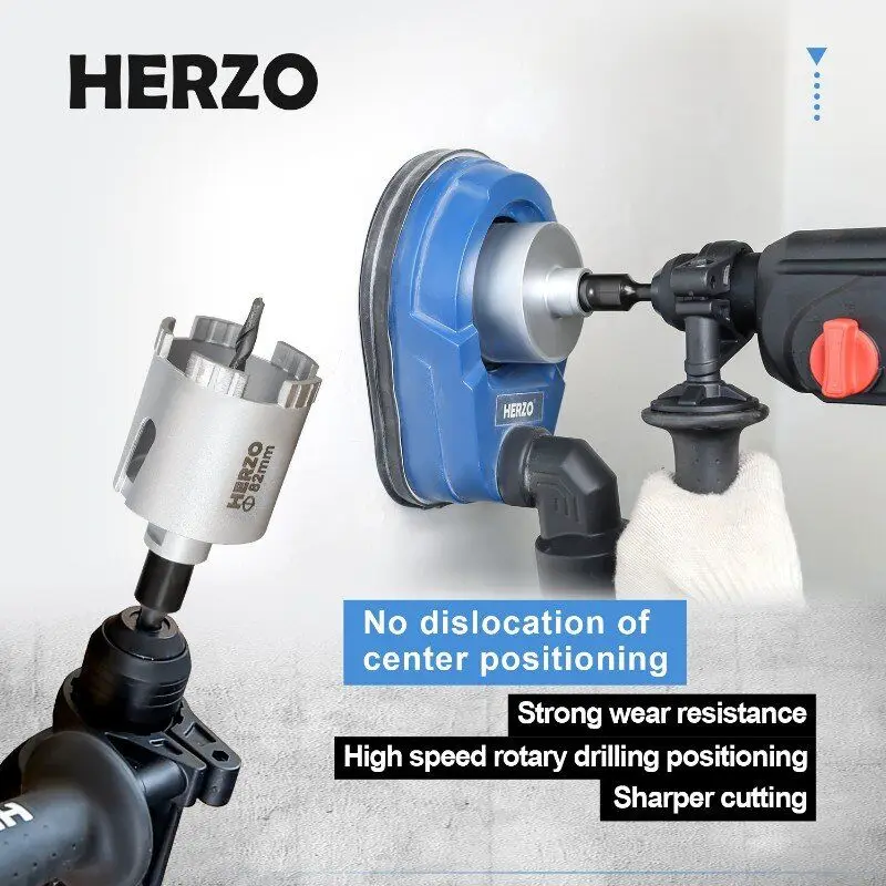 HERZO 82mm Diamond Core Drill Bit Hole Cup 5T Cutter Accessories Cutting For Hammer Drill Stone Drilling Tool