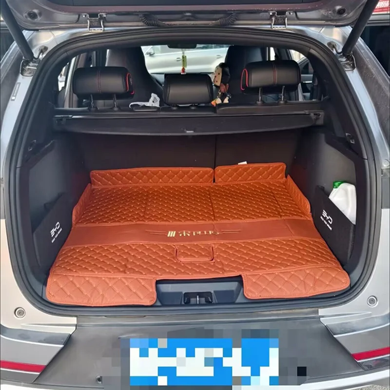 BYD 송 플러스 챔피언 2023 2024 용 하단 부트 라이너 트레이, 자동차 후면 트렁크 화물 매트 시트, 카펫 진흙 보호대 방수