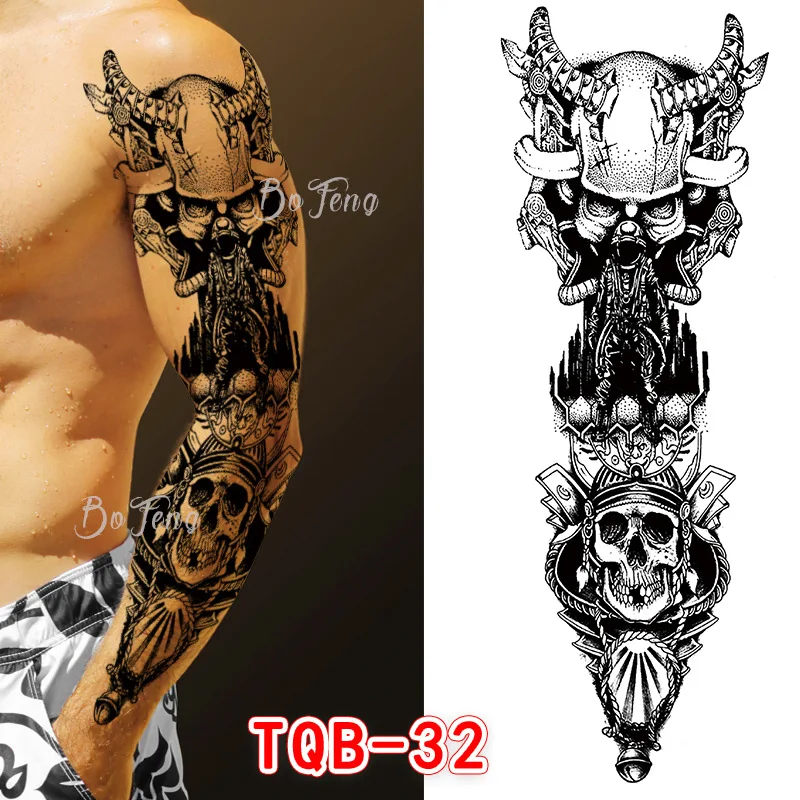 Full Arm Tattoo Sticker Ins Durable Strong  And  Waterproof Realistic Non Reflective Cool Stickers For Men And Women'S Arms