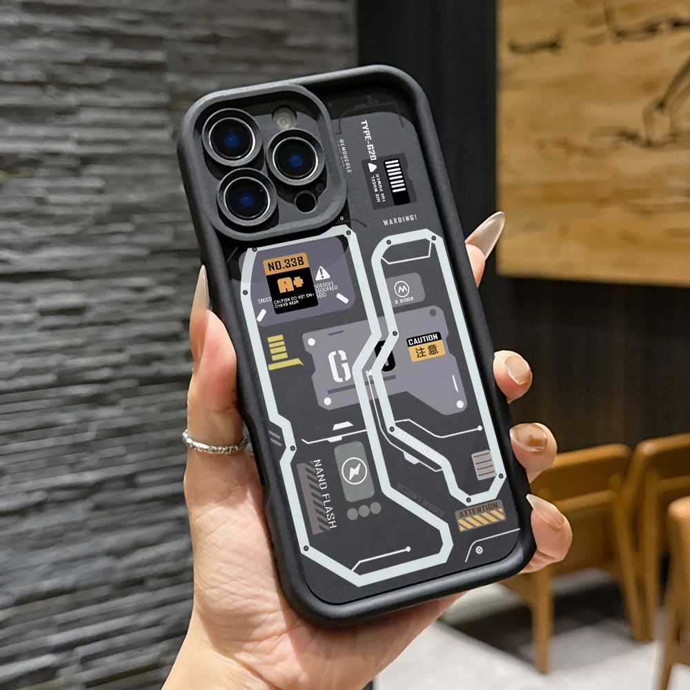 Fashion Mecha Style Phone Case: Sleek and Durable Design