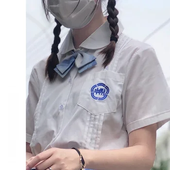 타이완 제휴 고등학교 오르간 주름 Jk 유니폼 프레피 남학생과 여학생 졸업 교복 중학생 셔츠 여름 세트
