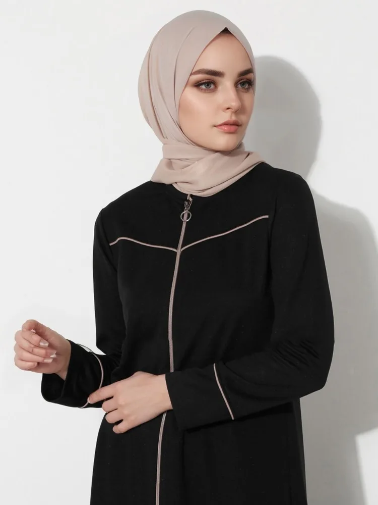 2024 New Islam Abaya Dress Solid Abayas for Women Sporty Robe Femme Muselmane for Europe and Dubai America