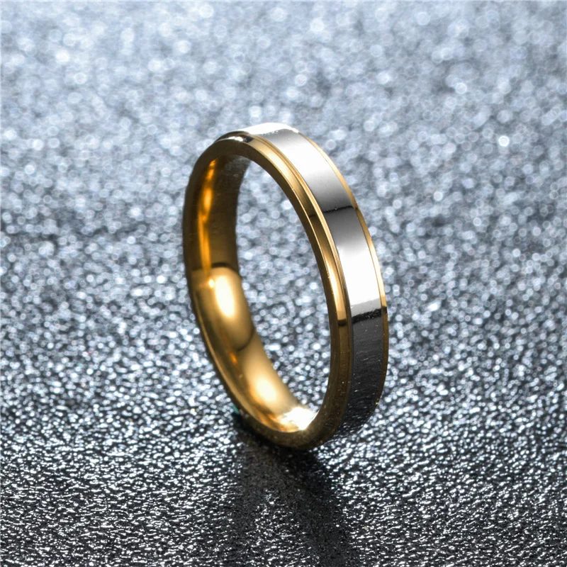 6mm/4mm Titanium Ring Women Men High Polished Wedding Rings Stainless Steel Couple Finger Jewelry Gifts Bague Homme wedding rings finger rings couple rings titanium steel rings