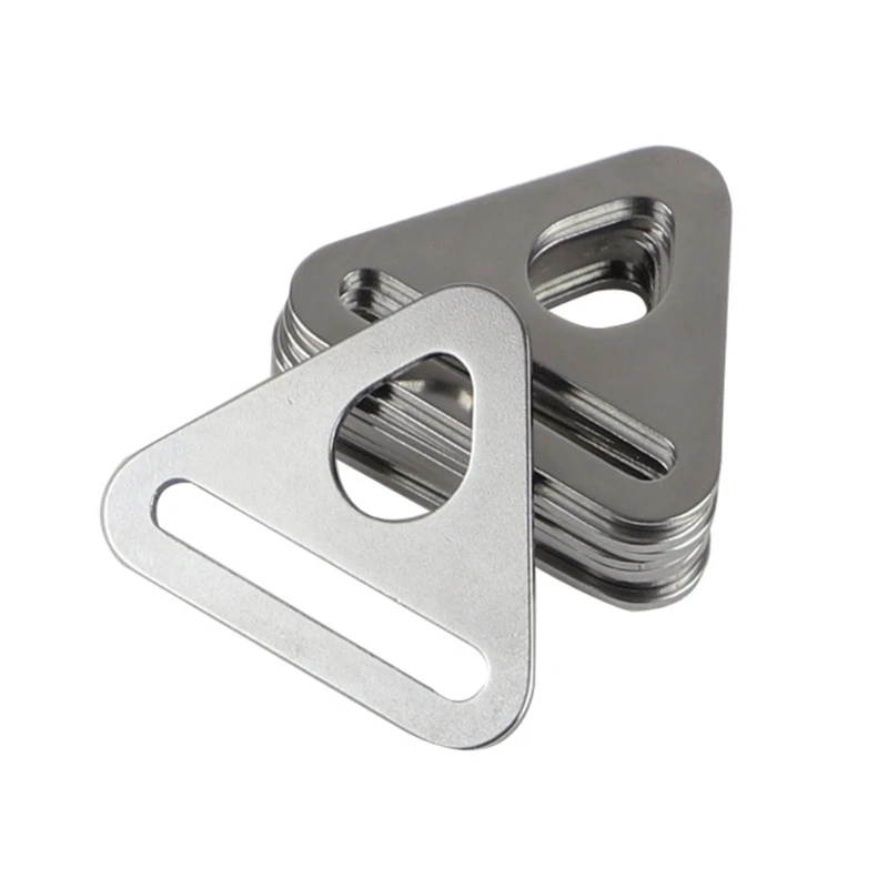 10pcs 15/2 /25/32mm Metal Adjuster Triangle Ring with Bar Swivel Clip D Buckles RV tent pull point reinforcement triangle buckle
