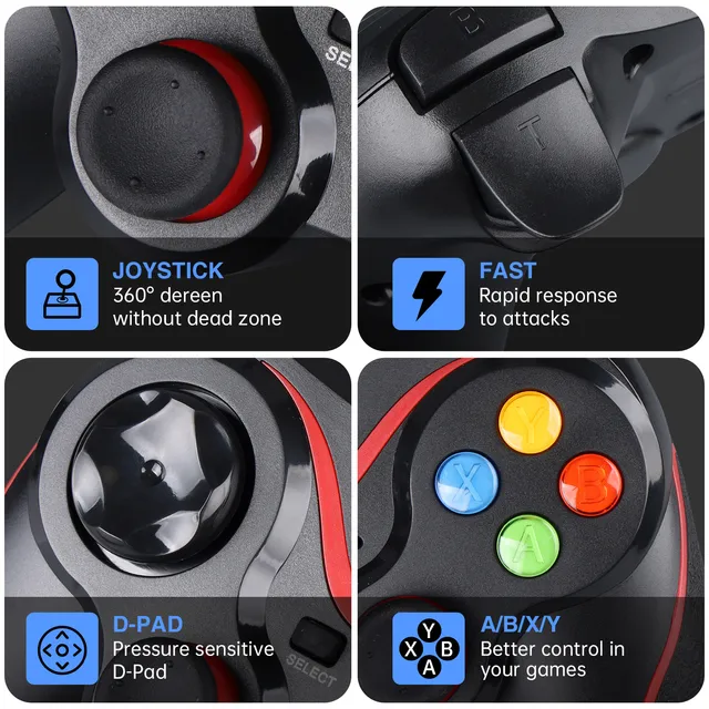 Wireless Bluetooth-Compatible Game Controller For Android Gamepad Controle PC Joystick For PS3/PS4/Switch Console Accessories 5