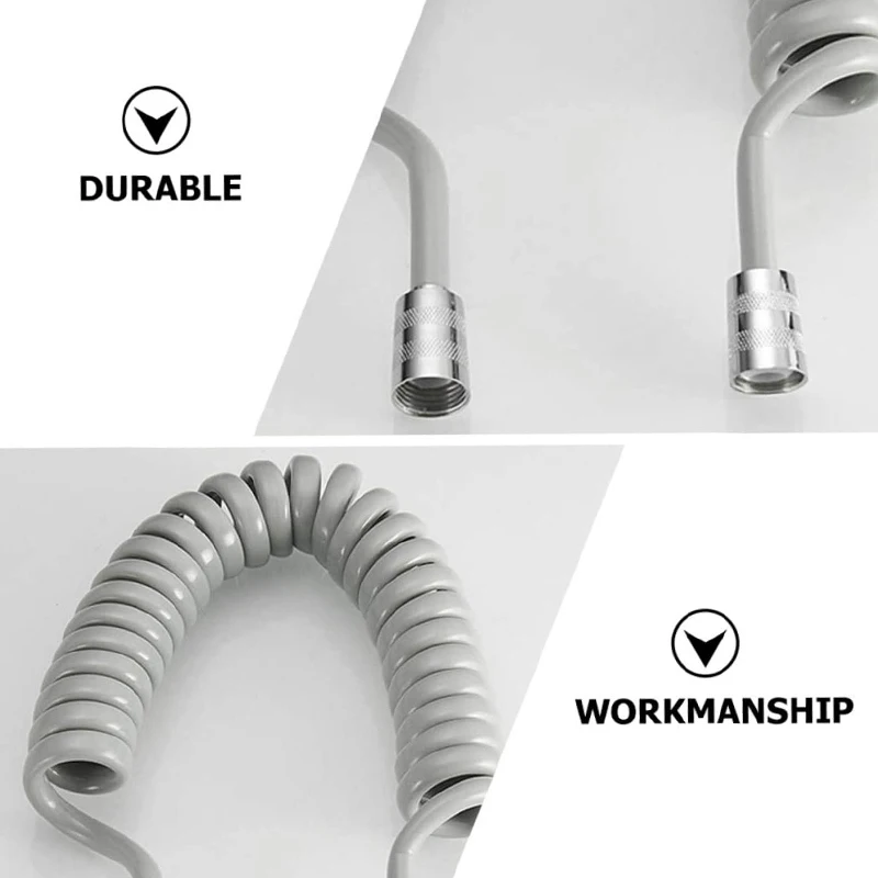 Spray Gun Leakproof Telephone Line Spring Tube PU Retractable Hose Bathroom Shower Tube