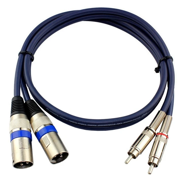 Dual RCA Male to Dual XLR Male Cable Adapter,5FT Unbalanced L/R RCA to XLR  Phono Plug Cable,Left and Right Tape Out Cord - AliExpress