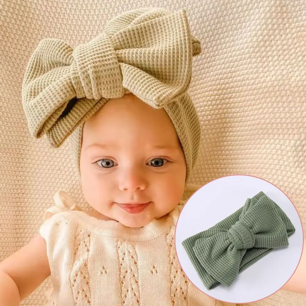 Knotted Elastic Baby Girl Hair Accessories Baby Headwrap Baby Headband Bowknot Turban Big Bow Hairband Girl Headwear