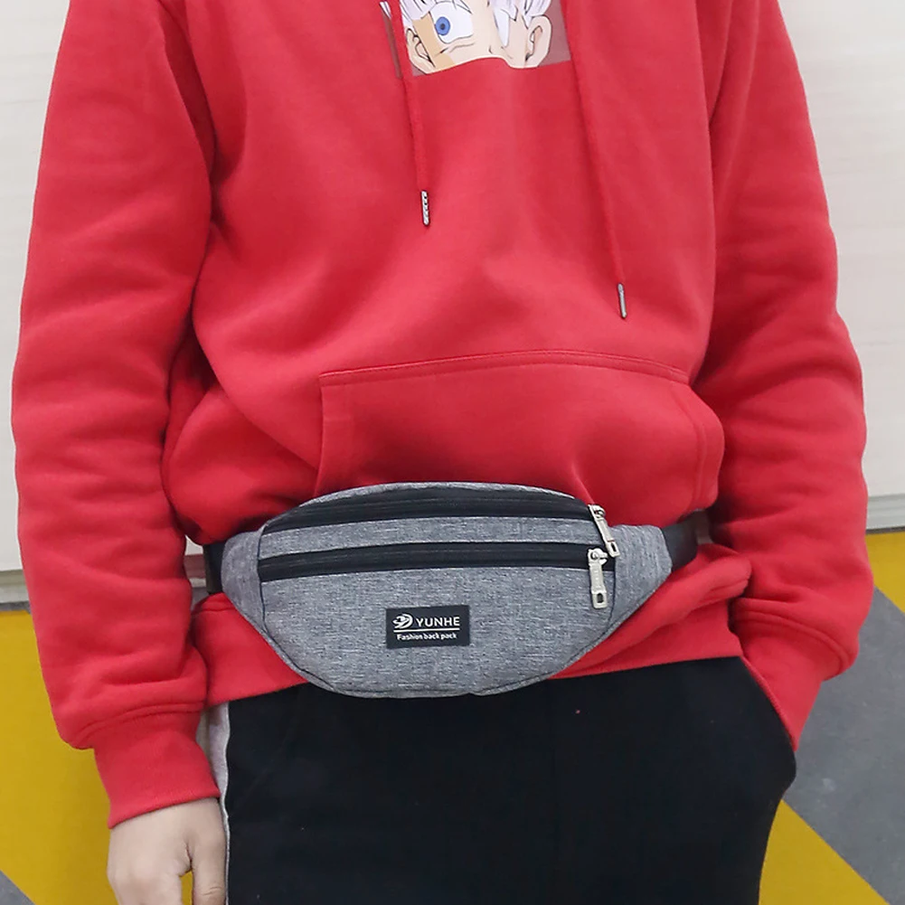 Fashion Oxford Men Women Waist Universal Fanny Pack Sport Travel Outdoor Belt Zipper Waist Bag Crossbody Bag Backpacking Gear