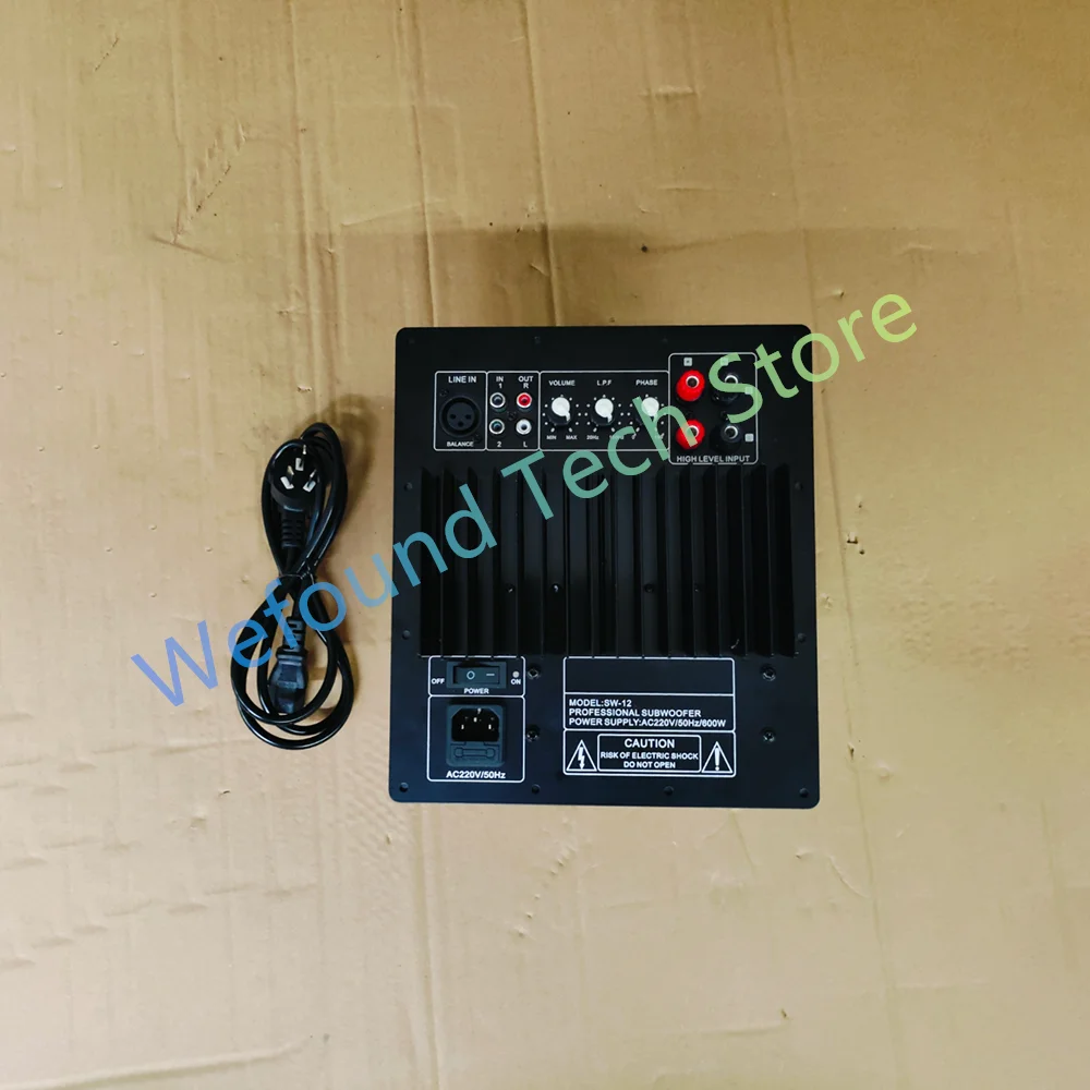 High Power Heavy Bass Power Amplifier Rated 300w Peak 500w Lron Plate Size 220x270mm, Internal Depth 115mm SW-12