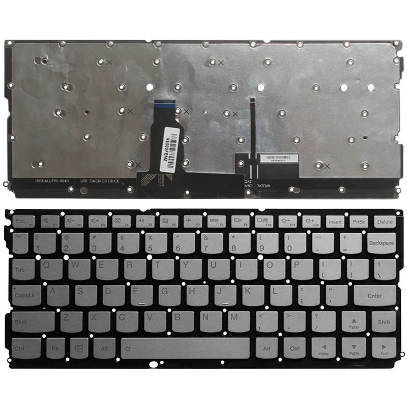 

Новая английская клавиатура для ноутбука Lenovo IdeaPad Yoga 900S yoga 900s-12ISK английская клавиатура с подсветкой Серебристая без рамки