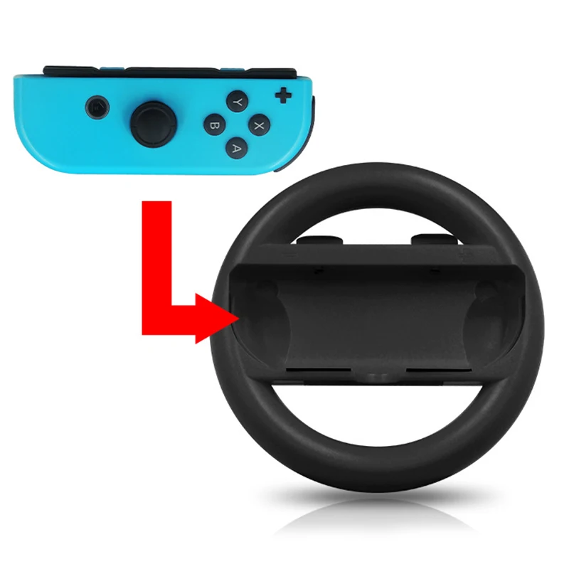 Game Controller Accessories 2PCS Game Steering Wheel Controller Handle Holder Grip JoyCon Nintendo N-Switch