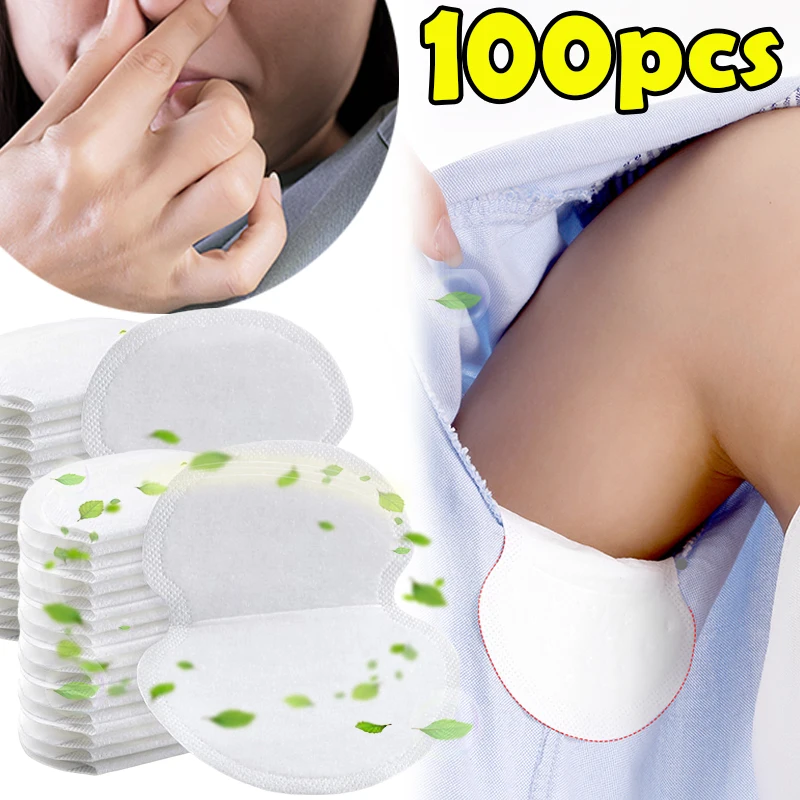 

100pcs Unisex Sweat Pads Summer Deodorants Underarm Anti Perspiration Sweat Pads Disposable Armpit Absorb Sweat Shield Pad