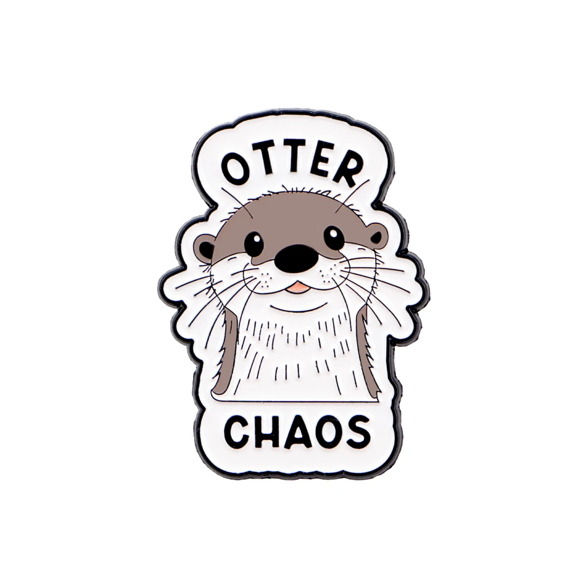 Charming Otter Enamel Pin – Whimsical Animal Brooch for Clothing Accessories and Gifts