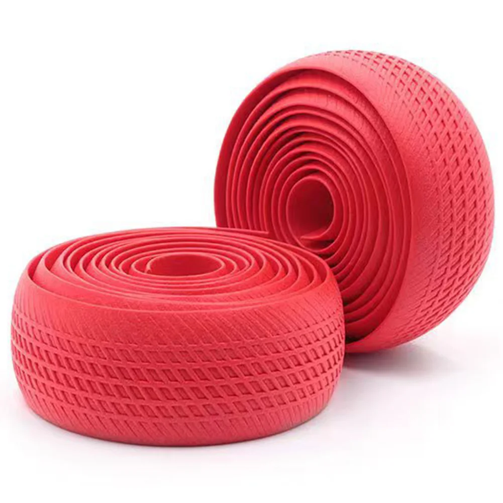 Bicycle Handlebar Straps Silicone Curved Non-slip Winding Handlebar Protective Cover Road Bike Cycling Handle Bar Tape