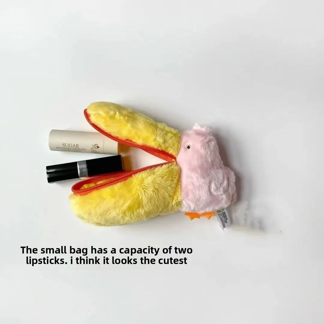 תיק מצלמה מקסים של פליקן מיני נייד ארנק מטבעות אוזניות ארנק נסיעות כיס לטיולים 3 תיק אחסון מכוער בסגנון פשוט